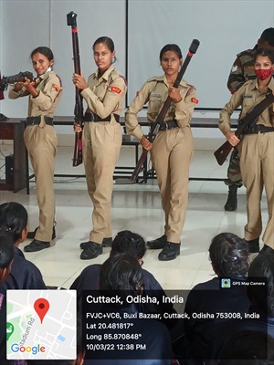 Shooting practice of NCC cadets at Army battling Cuttack