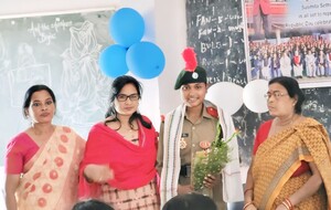 After attending RDC, New Delhi 2025, Miss Susmita Sethy of +3 2nd yr Arts is felicitated by Principal and staff