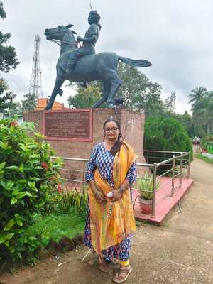 Dr. Ishab Mishra at BJB High School, Khordha for the meeting on upcoming sports events.