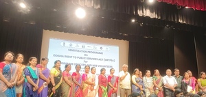 NSS PO at Ramadevi women's University, attended sensitisation program on Odisha right to public services act on 22.09.25