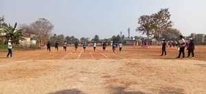 Running race in progress.