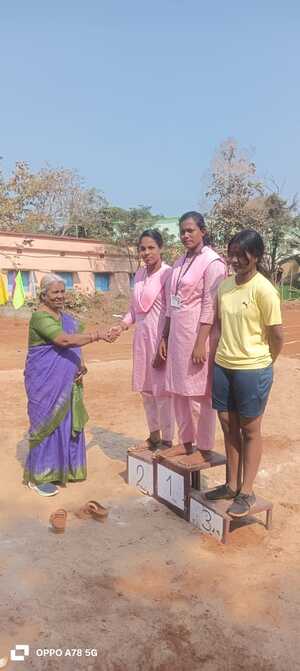 Winners being congratulated by Respected Nita Ma’am.